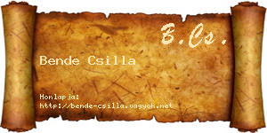 Bende Csilla névjegykártya